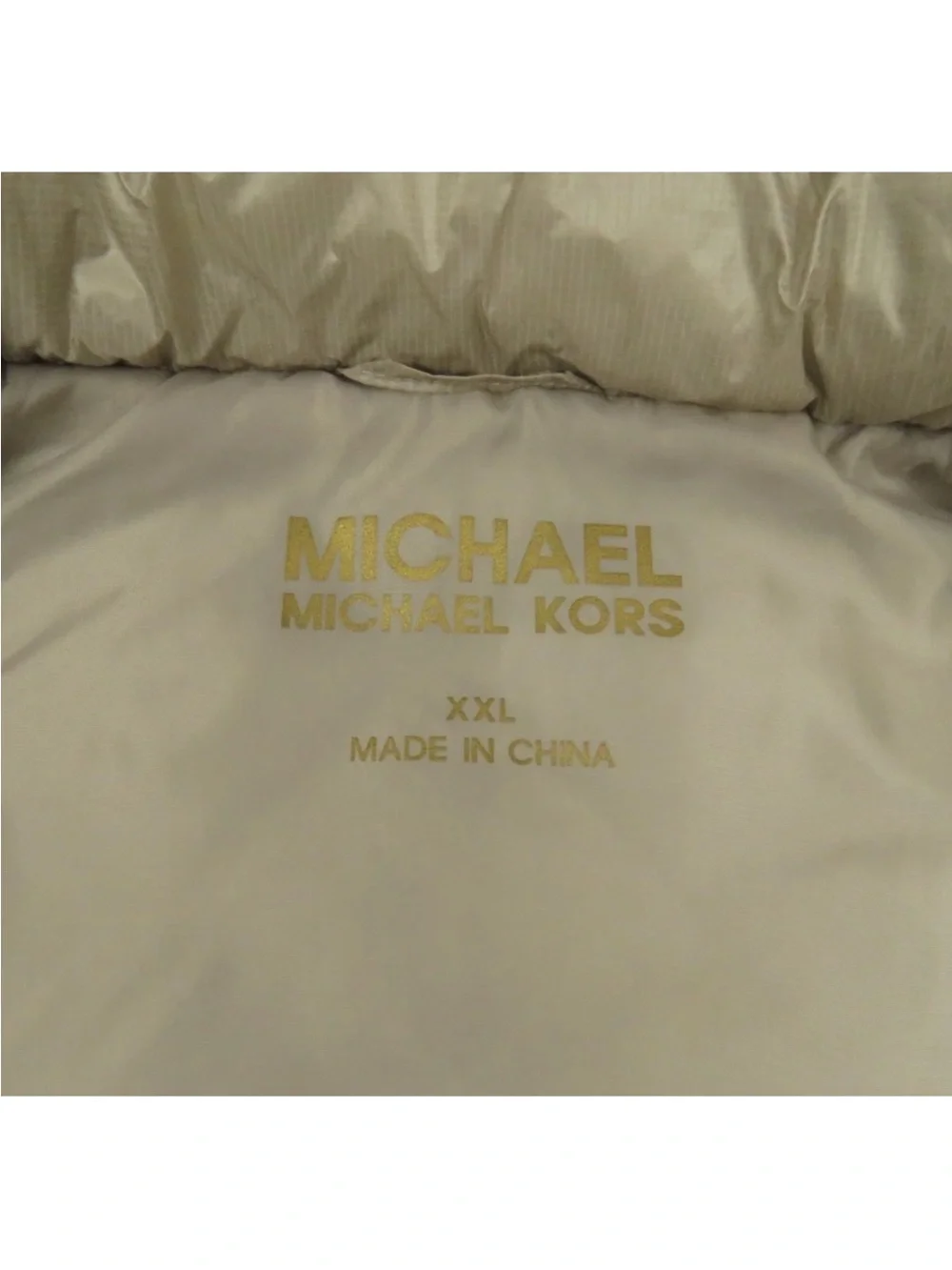 NWT Michael Kors Quilted Faux Fur Hooded Full Zip Puffer Gilet Vest Jacket XXL
